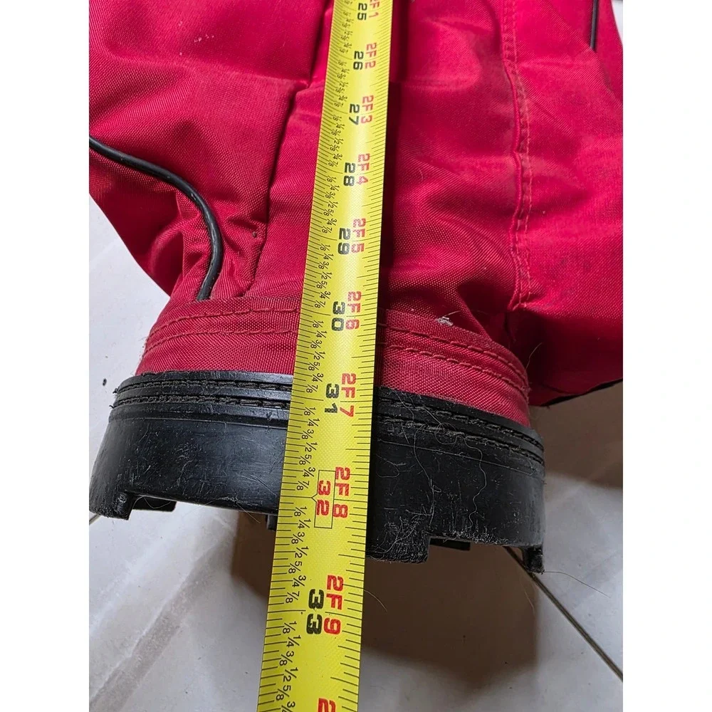 Vintage Red Golf Sunday Carry Bag Lightweight Canvas Padded Strap 32 Inch‎